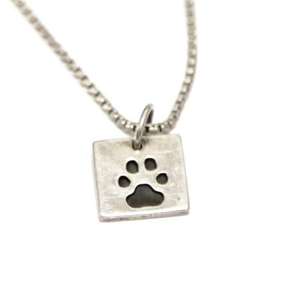 Mini Silver Paw/Nose Print Pendant - Image 4