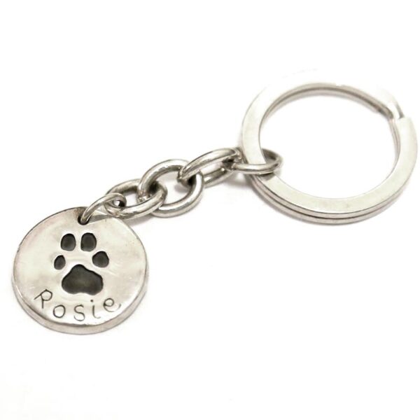 Silver Paw/Nose Print Key Ring - Image 6