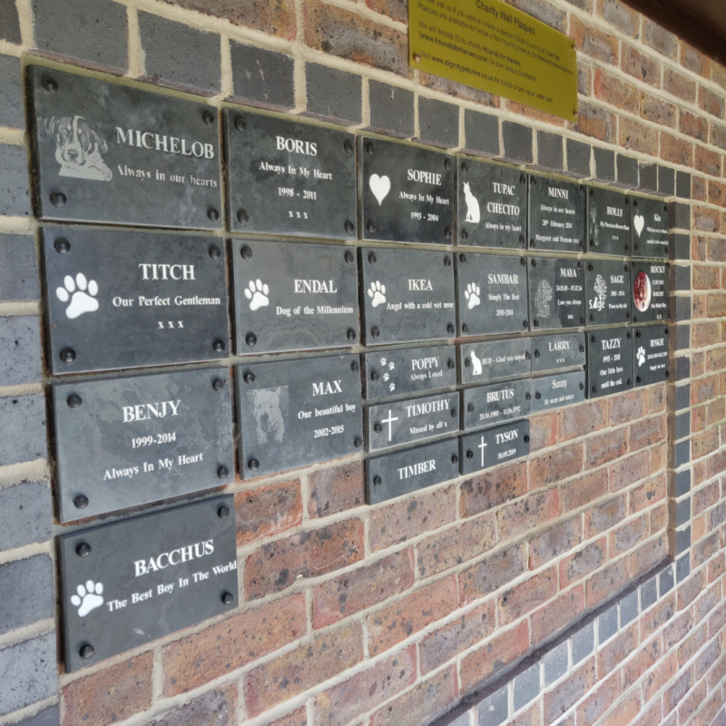 Personalised memorial slates to pay tribute to passed pets in the Remembrance Walkway