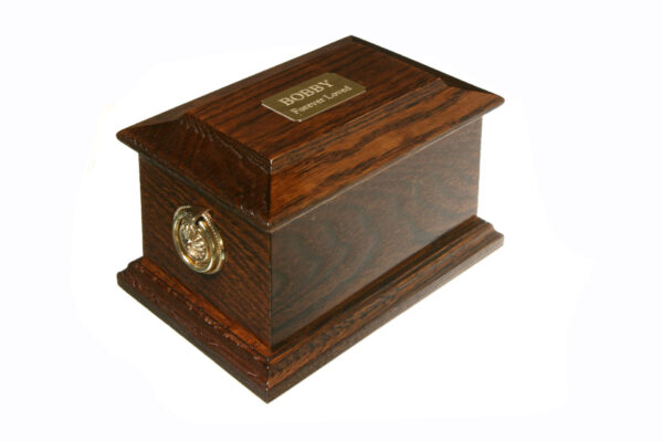 Solid Oak Pet Ashes Indoor Casket - Image 2
