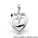 See You Double Heart Pendant Pet Ashes Memorial Jewellery