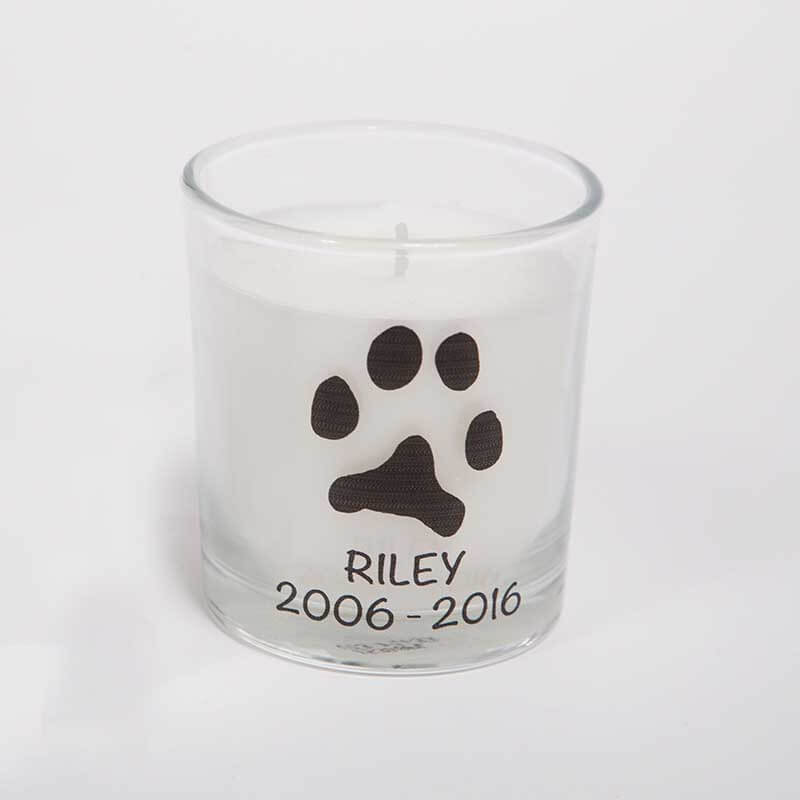 Personalised photo image print candle
