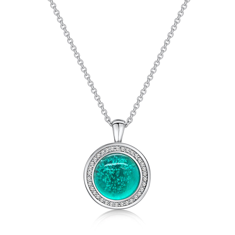 Alba Rose Momento Pet Ashes Glass Pendant Dignity Pet Crematorium