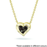 See You Heart Ash Necklace with Zirconia Pet Ashes Memorial Jewellery