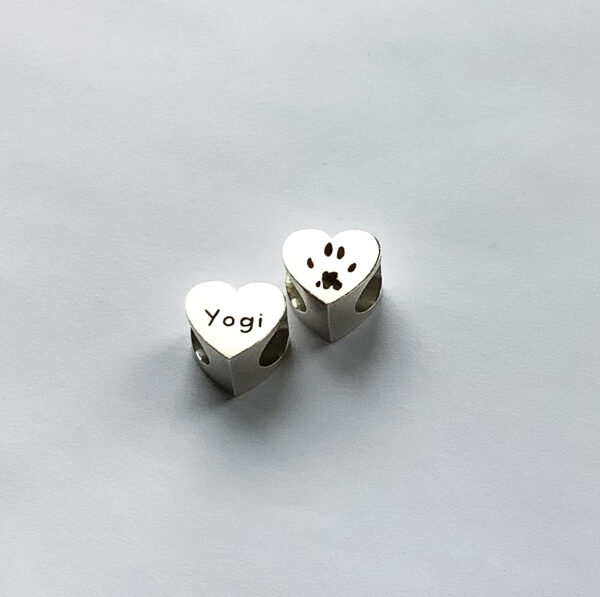 Silver Paw/Nose Print Barrel Charm - Image 5