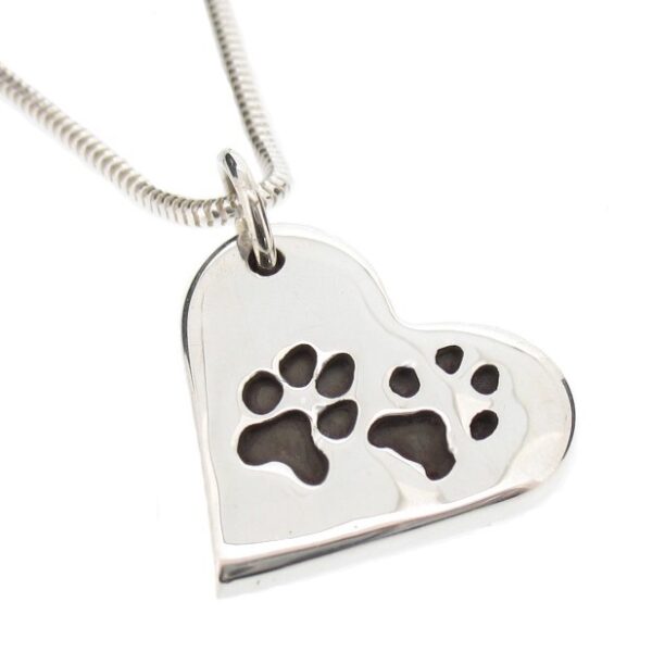 Large Silver Paw/Nose Print Pendant - Image 2