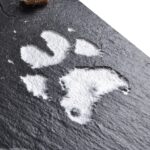 Large Hanging Pet Memorial Slate With Photo & Original Paw Print - Image 4