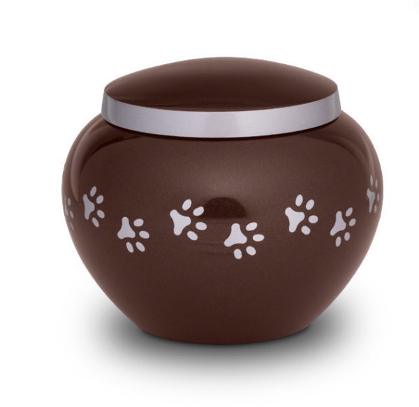 Rounded Paw Print Urn for Pet Ashes - Image 4