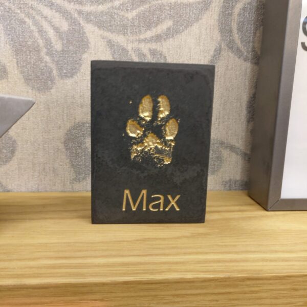 Pet Memorial Slate With Paw Print Free Standing - Image 2