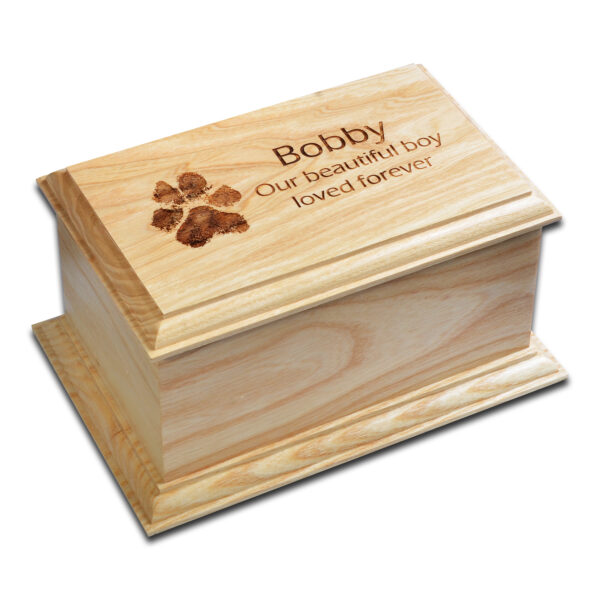 Wooden Indoor Bramber Pet Casket Dignity Pet Crematorium