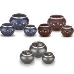 Rounded Paw Print Urn for Pet Ashes