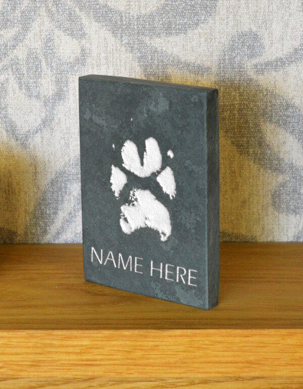 Pet Memorial Slate With Paw Print Free Standing - Image 5