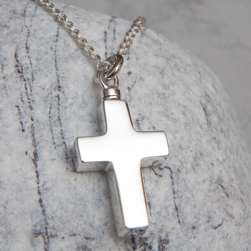 Pet Ash Necklace Sterling Silver Cremation Pendant Cremation Cross Pendant Cross Neckalce Pet Ashes Pet Memorial Jewelry Pet Supplies Urns & Memorials Pet Memorial Jewellery 