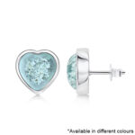 Alba Rose Tribute Collection Pet Ashes Glass Earrings