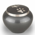 Rounded Paw Print Urn for Pet Ashes - Image 2