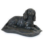 Bronze Effect Dog on Plinth Casket - Image 2