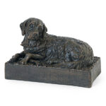 Bronze Effect Dog on Plinth Casket - Image 4