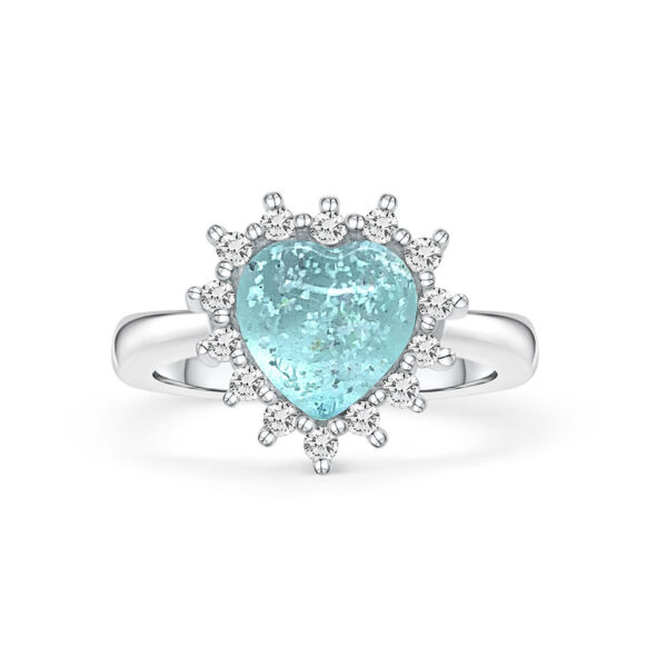 Alba Rose Cherish Collection Pet Ashes Glass Ring - Image 2