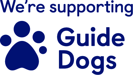 we're supporting guide dogs logo