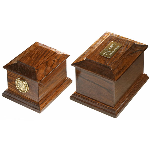 Solid Oak Pet Ashes Indoor Casket Dignity Pet Crematorium