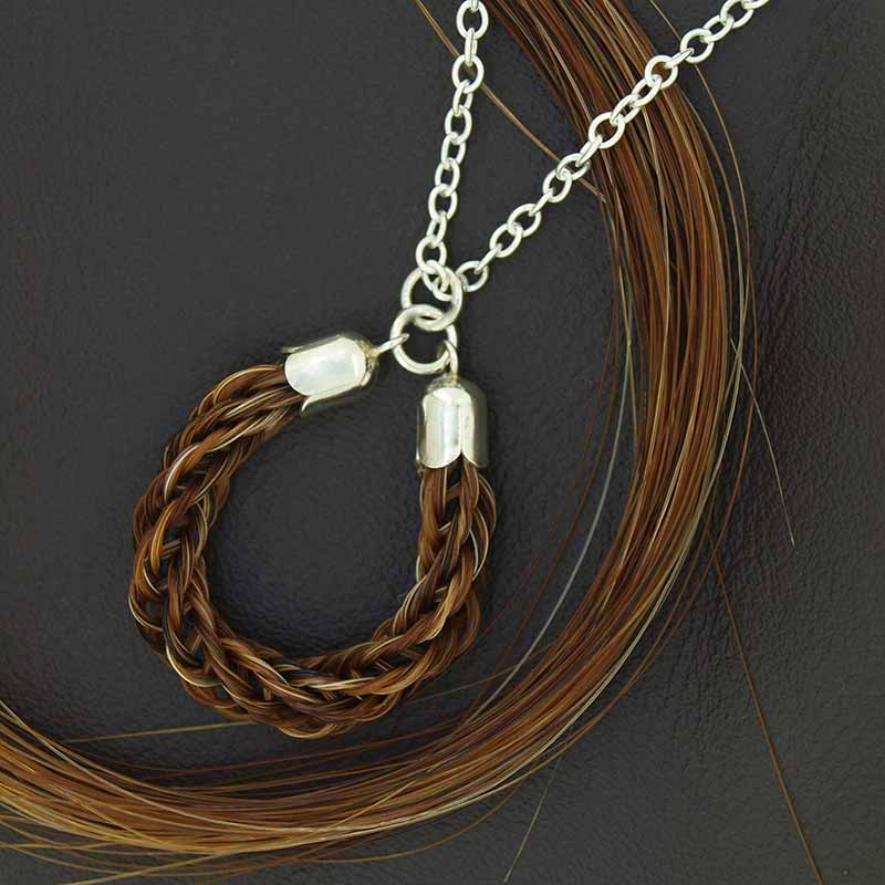 Braided Horsehair Horseshoe Necklace Horse Memorial Jewellery | Dignity ...