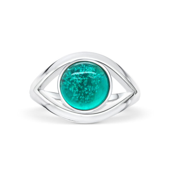 Alba Rose Momento Collection Pet Ashes Stone Set Ring - Image 4