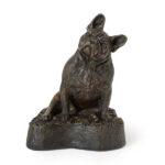 Bronze Effect Dog on Plinth Casket - Image 3