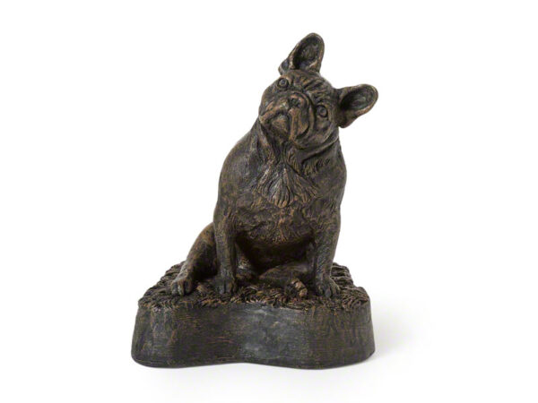 Bronze Effect Dog on Plinth Casket - Image 3