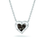 See You Heart Ash Necklace with Zirconia Pet Ashes Memorial Jewellery - Image 2