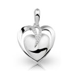 See You Double Heart Pendant Pet Ashes Memorial Jewellery - Image 2