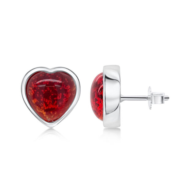 Alba Rose Tribute Collection Pet Ashes Glass Earrings - Image 2
