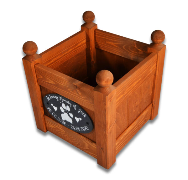 Wooden Garden Planter With Memorial Plaque